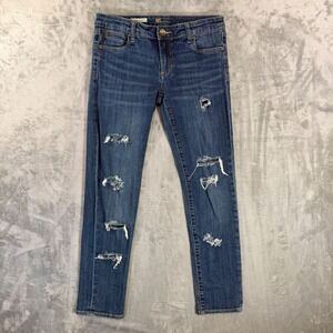 Kut from the Kloth Catherine Boyfriend Distressed Jeans Women's Size 2 Blue